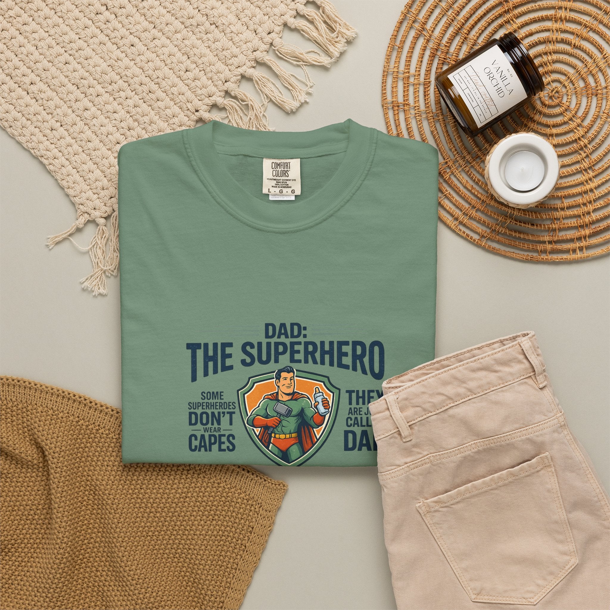 Dad: The Superhero T-Shirt — "Dad: The Superhero, They Don’t Wear Capes, They Call Him Dad"