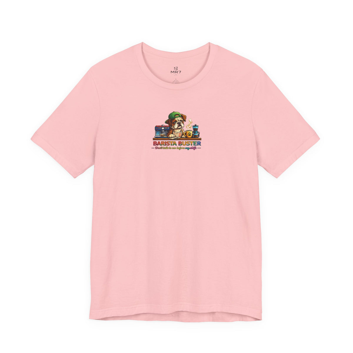 Barista Buster Coffee Monster T-Shirt | Cute Coffee Shop Illustration