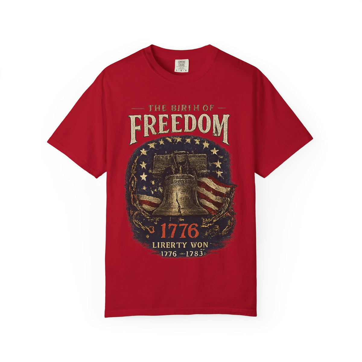 The Birth of Freedom 1776 Shirt, Retro America Tee, Vintage USA Flag T-Shirt, Liberty Bell Graphic Tee, Fourth of July Shirt,