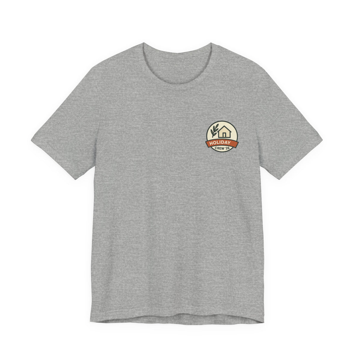 Family Holiday Matching Tee | Minimal Left-Chest Badge, Holiday Crew '26