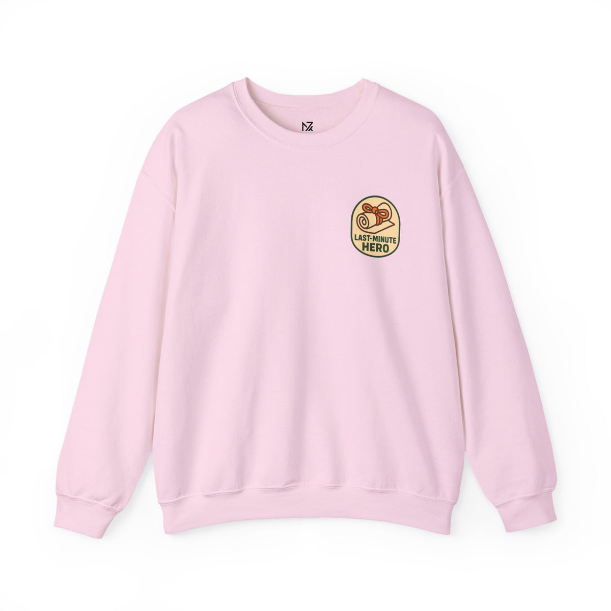 Last-Minute Gift Sweatshirt | Minimal Chest Print, Vintage Receipt Badge