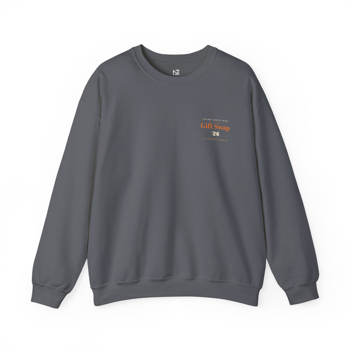 Secret Santa Sweatshirt | Office Gift Exchange, Small Left-Chest Print