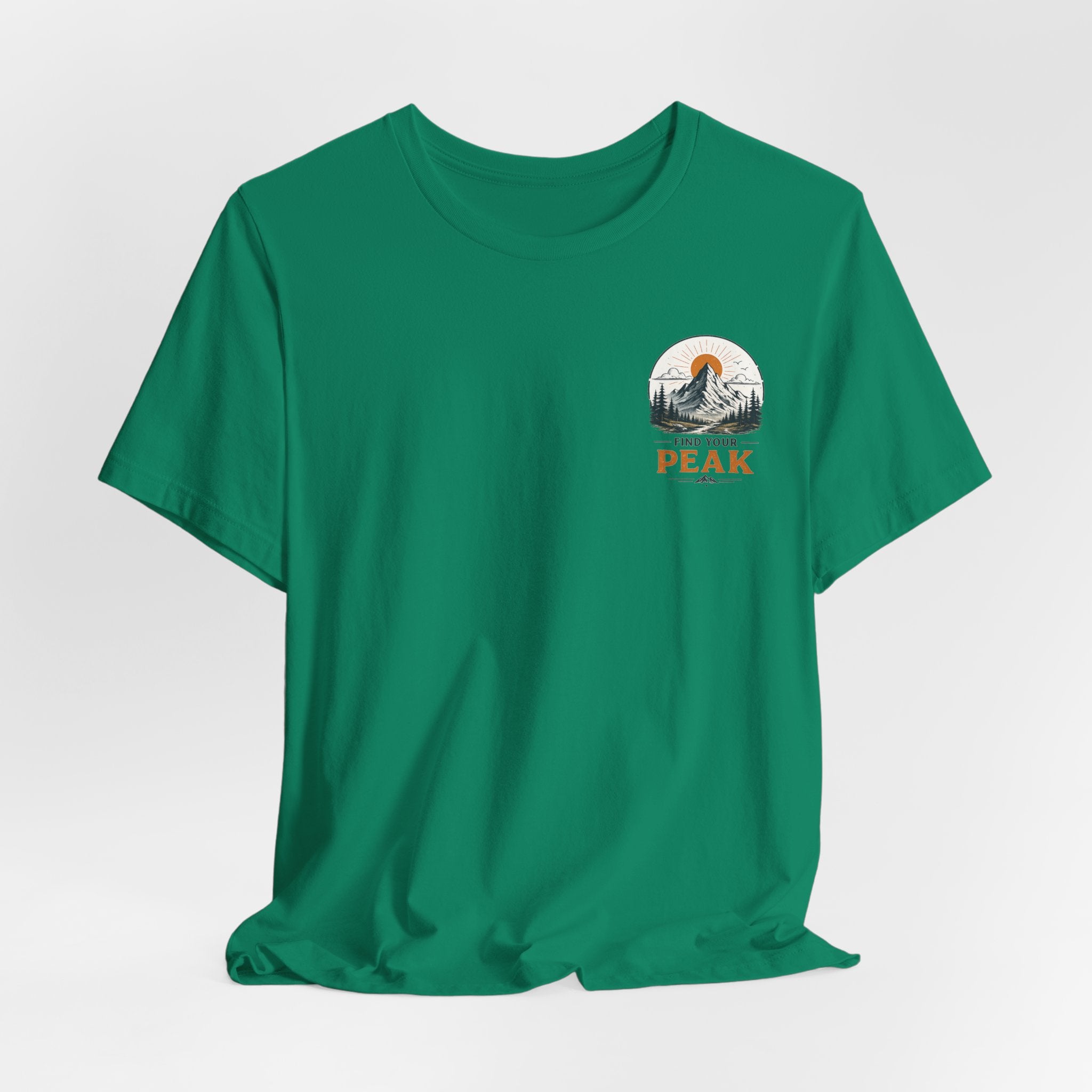 Peak Mountain Tee — Retro Sunrise Hiking T-Shirt