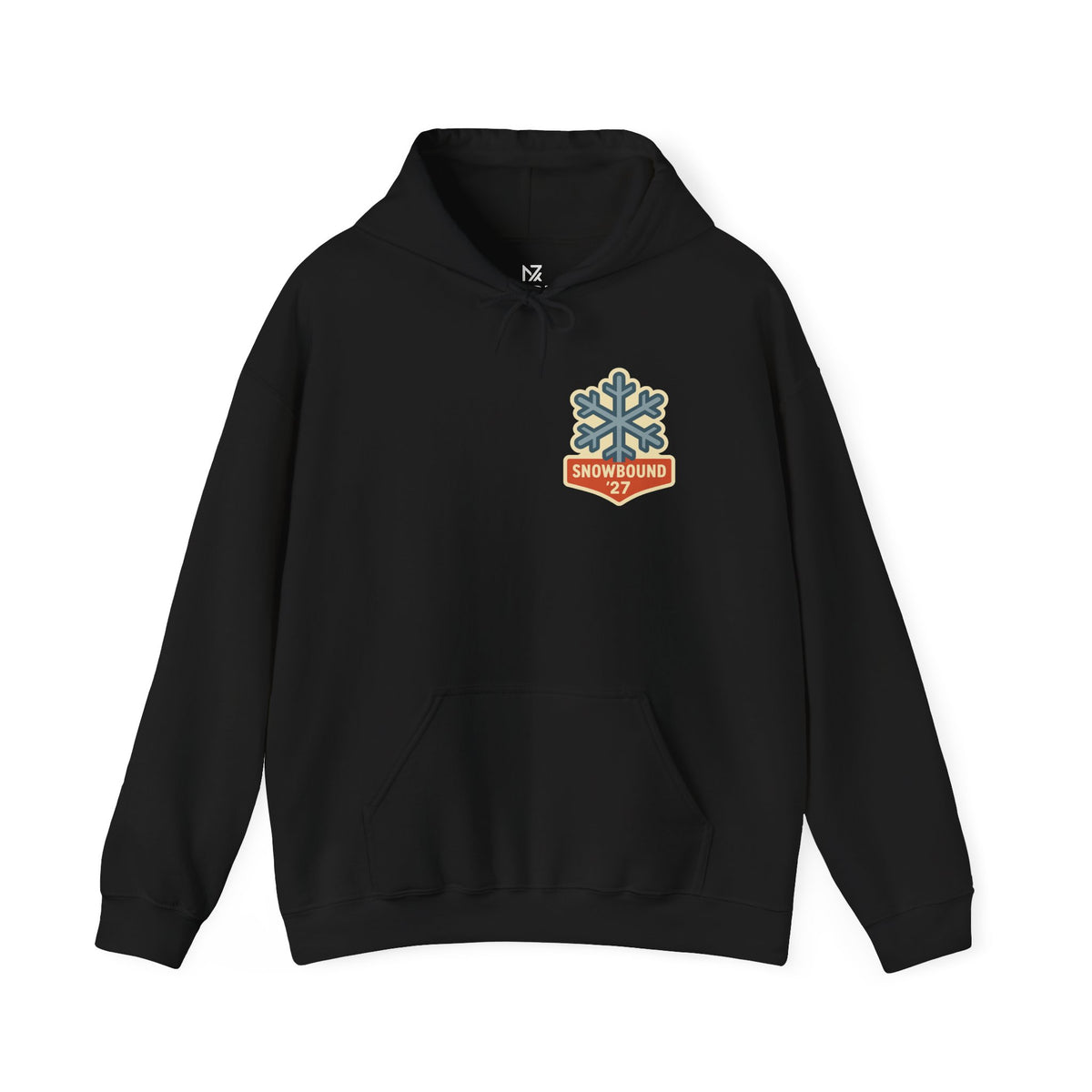 Matching Ski Trip Hoodie | Snowbound '27 Badge, Small Left-Chest Print
