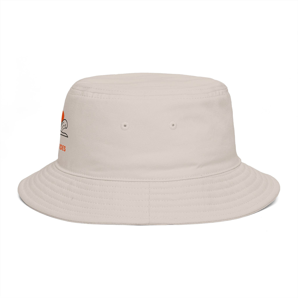 High Tides Bucket Hat, Vintage Line Art Beach Hat, Cotton Summer Sun Hat, Surf Travel Gift