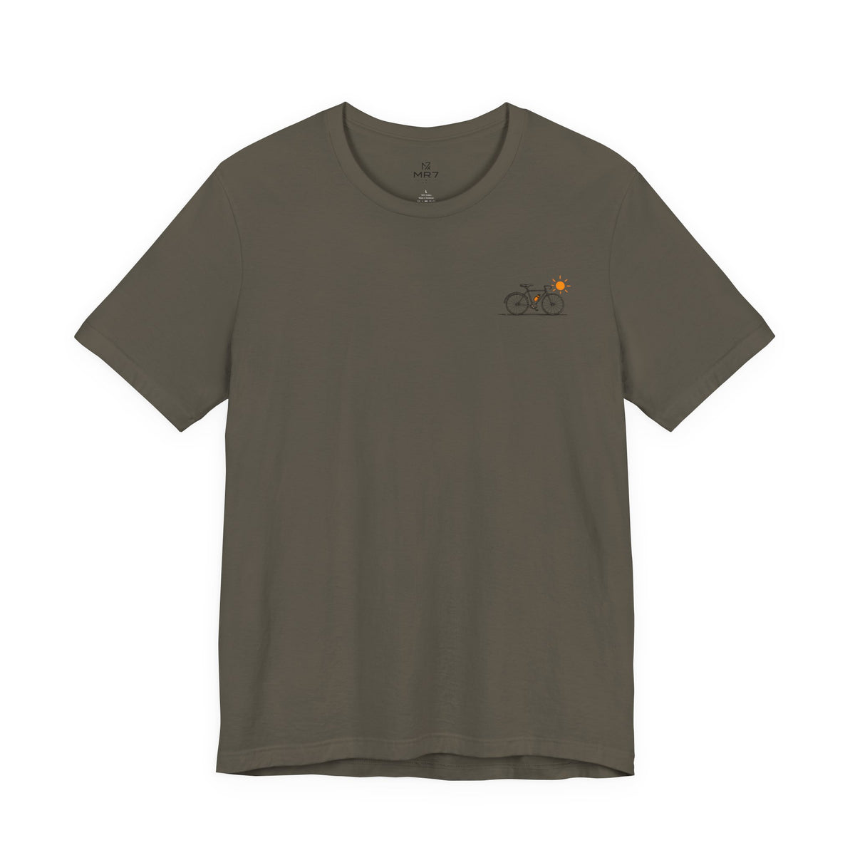 Minimal Bicycle Illustration Tee | Small Chest Bike Design