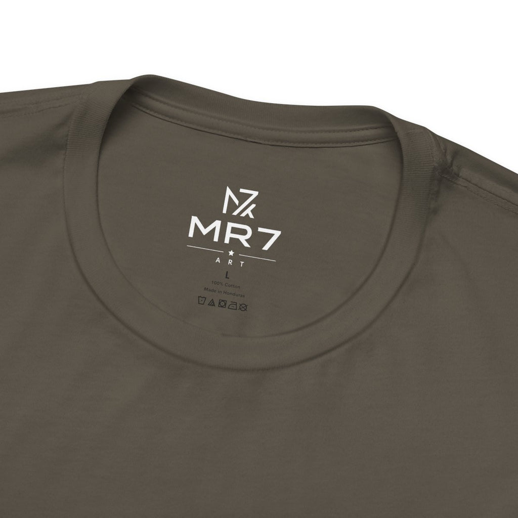 Couples Thanksgiving Tee - Army worn by a model | MR7ART