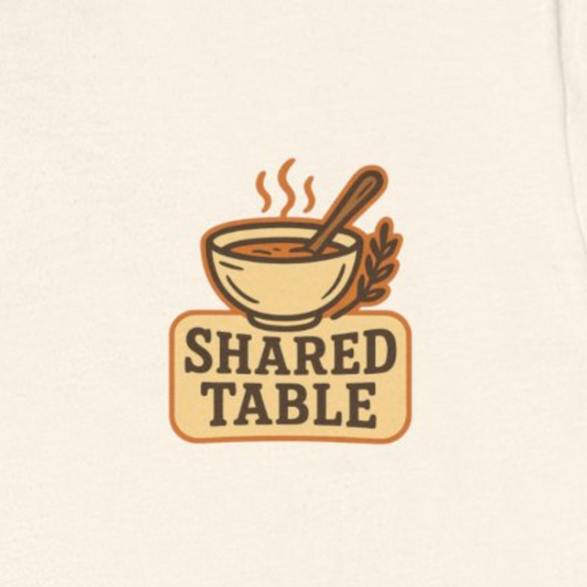 Friendsgiving Tee - Natural worn by a model | MR7ART