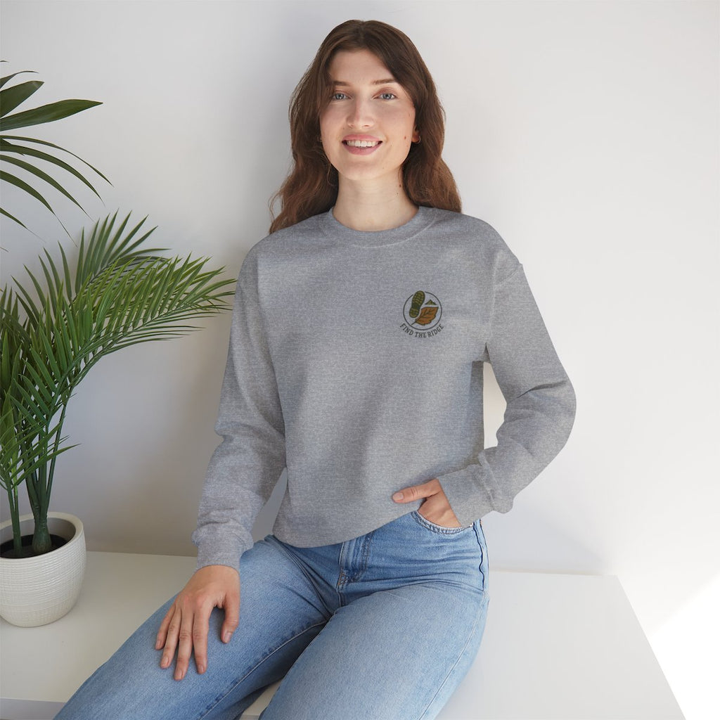 Hiking Sweatshirt - Sport Grey worn by a model | MR7ART