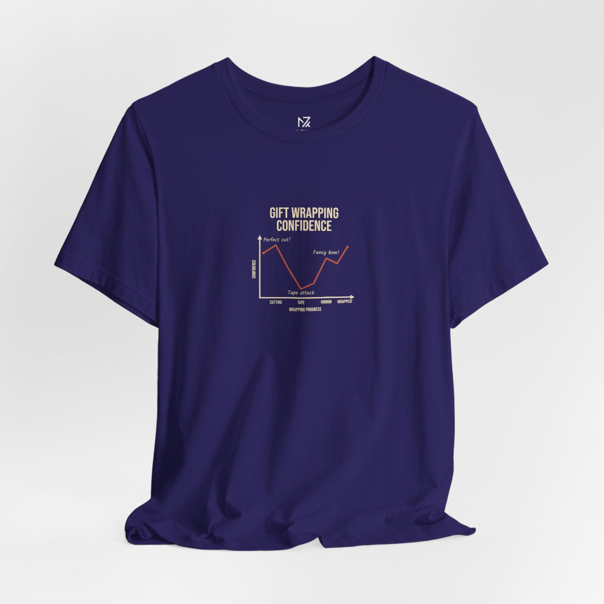 Funny Graph Shirt Tee - Team Navy flat lay | MR7ART