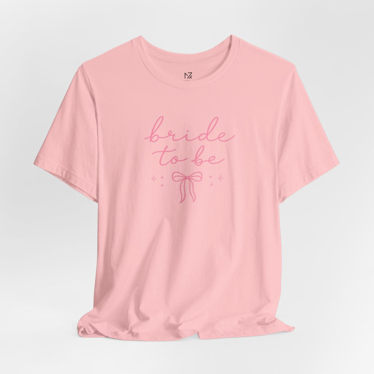 Bride to Be tee - Pink flat lay | MR7ART