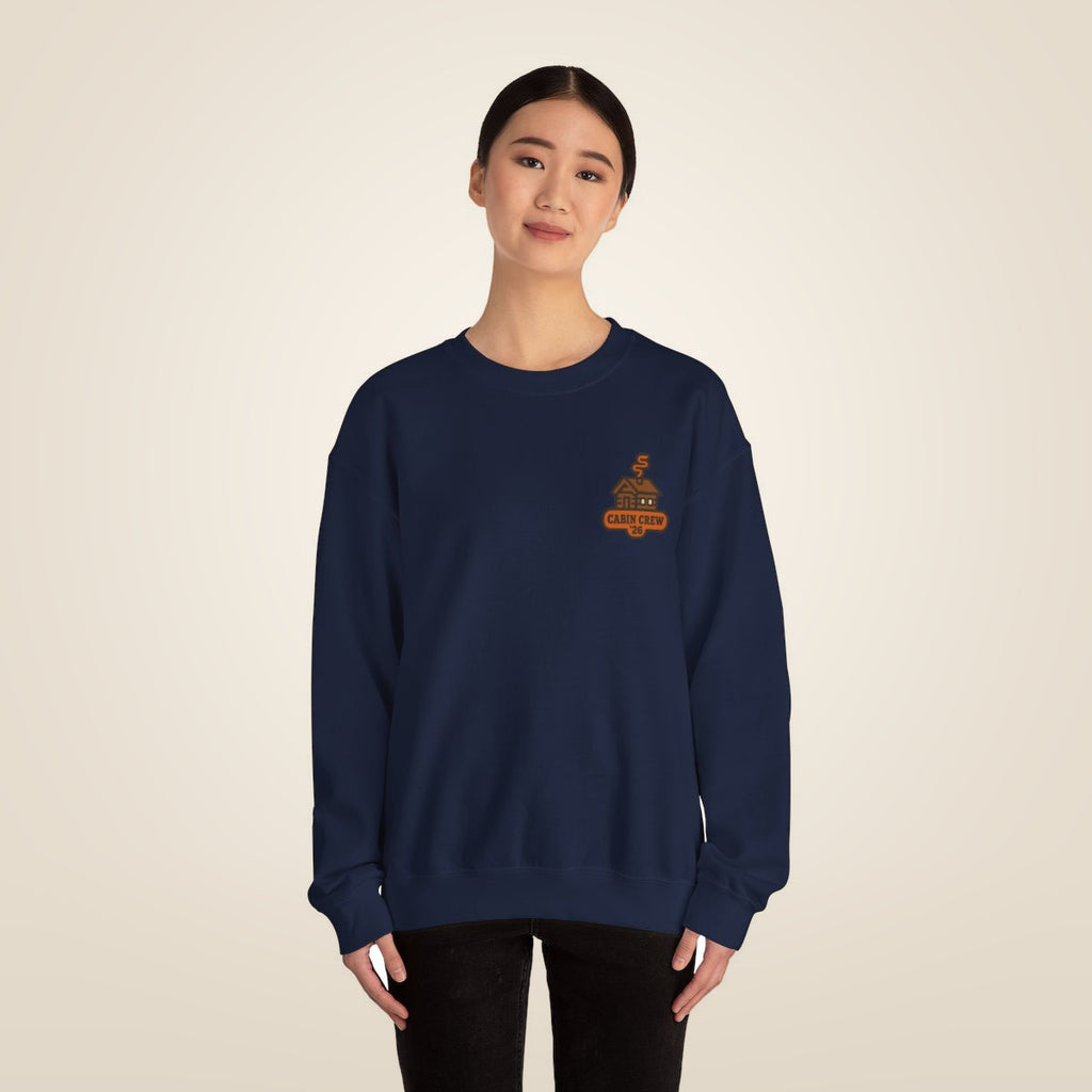 Matching Cabin Crew Sweatshirt - Navy worn by a model | MR7ART