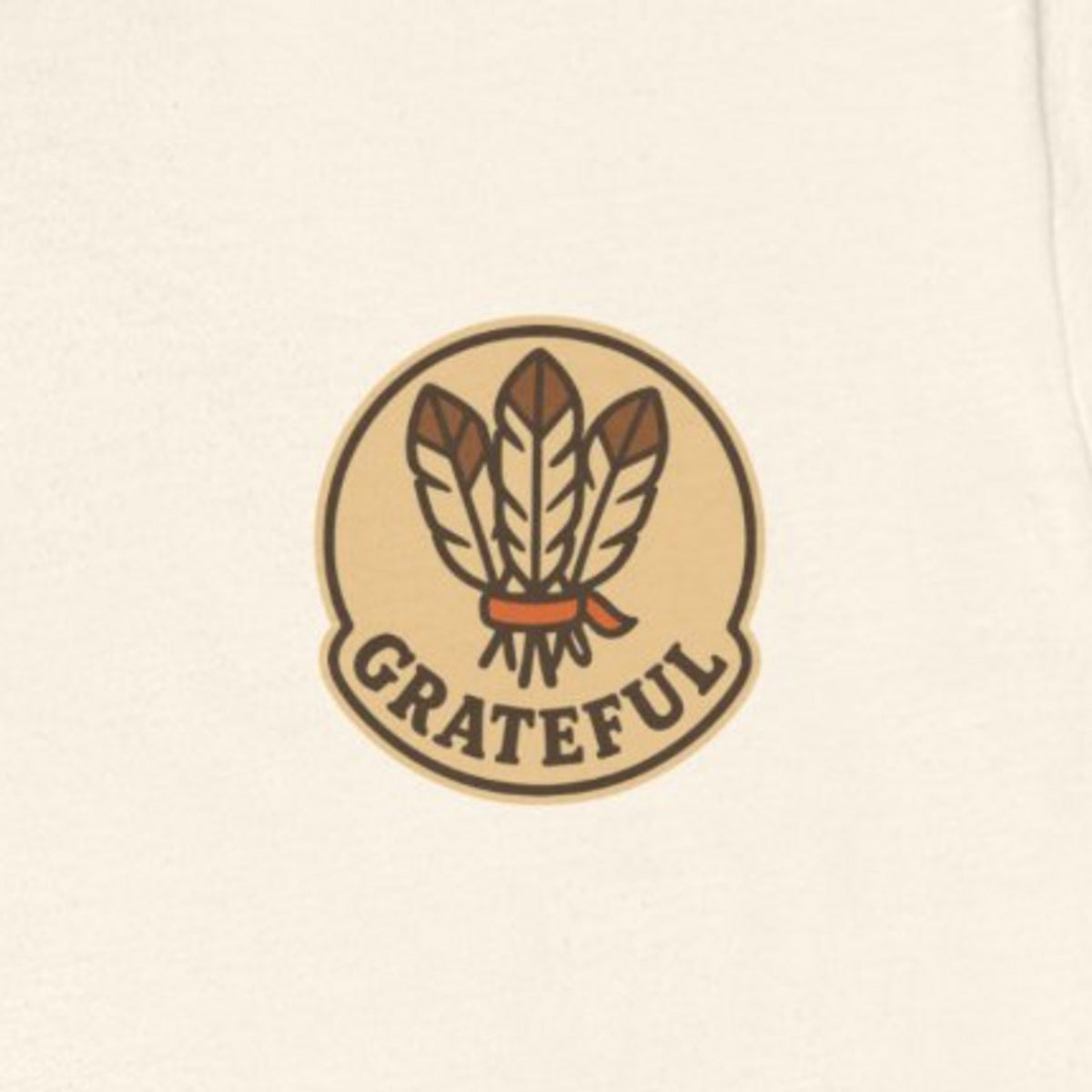 Thanksgiving Hostess Gift Tee - Natural worn by a model | MR7ART