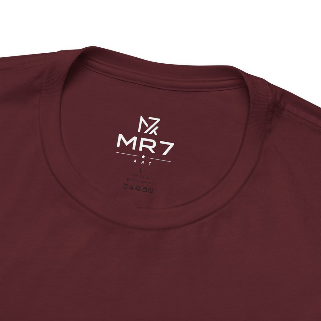 Friendsgiving Tee - Maroon worn by a model | MR7ART