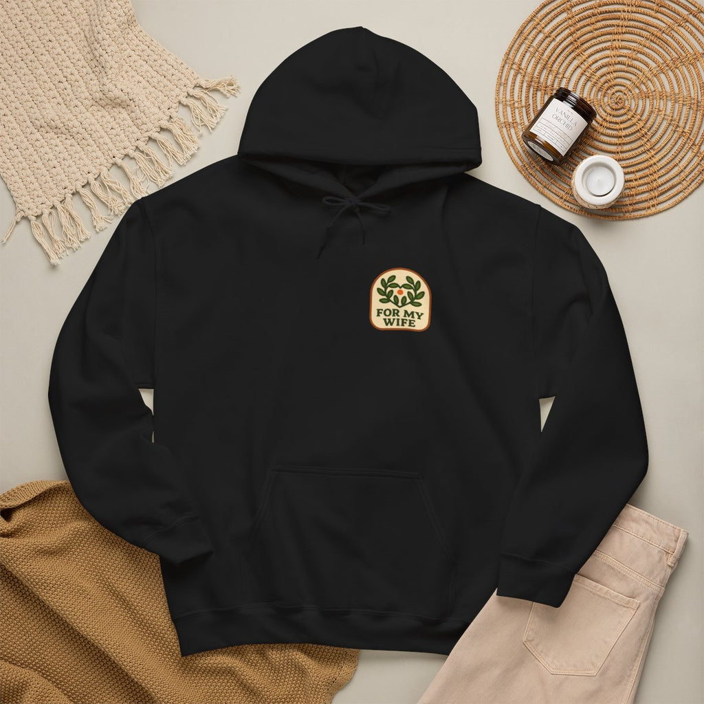 Thanksgiving Gift For Wife Hoodie - Black worn by a model | MR7ART