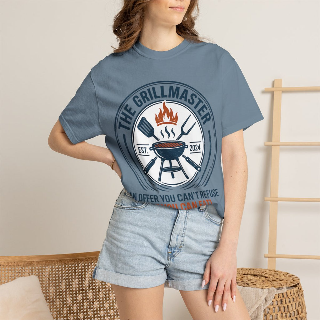 The Grillmaster T-shirt - Ice Blue product photo | MR7ART