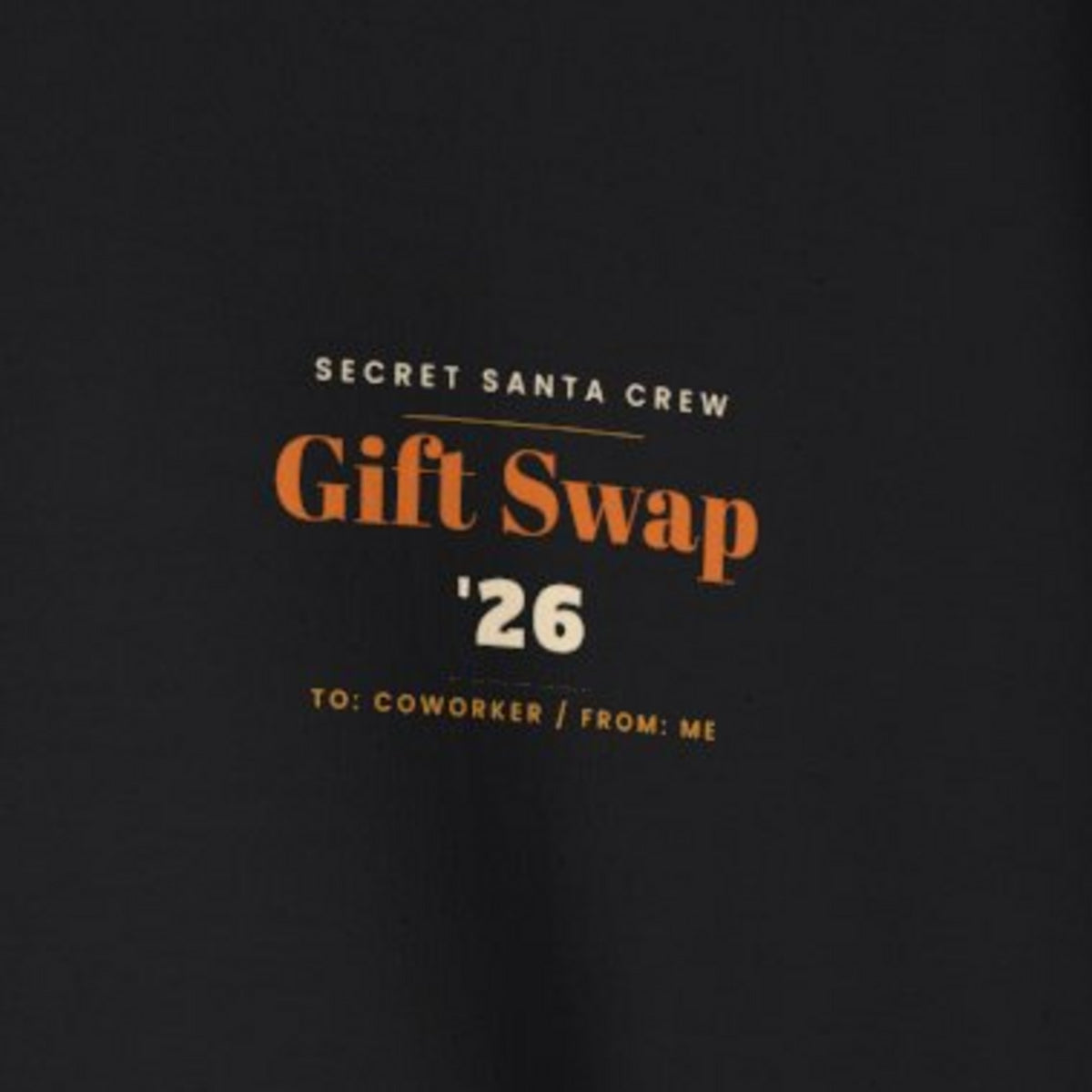 Secret Santa Sweatshirt - Black worn by a model | MR7ART
