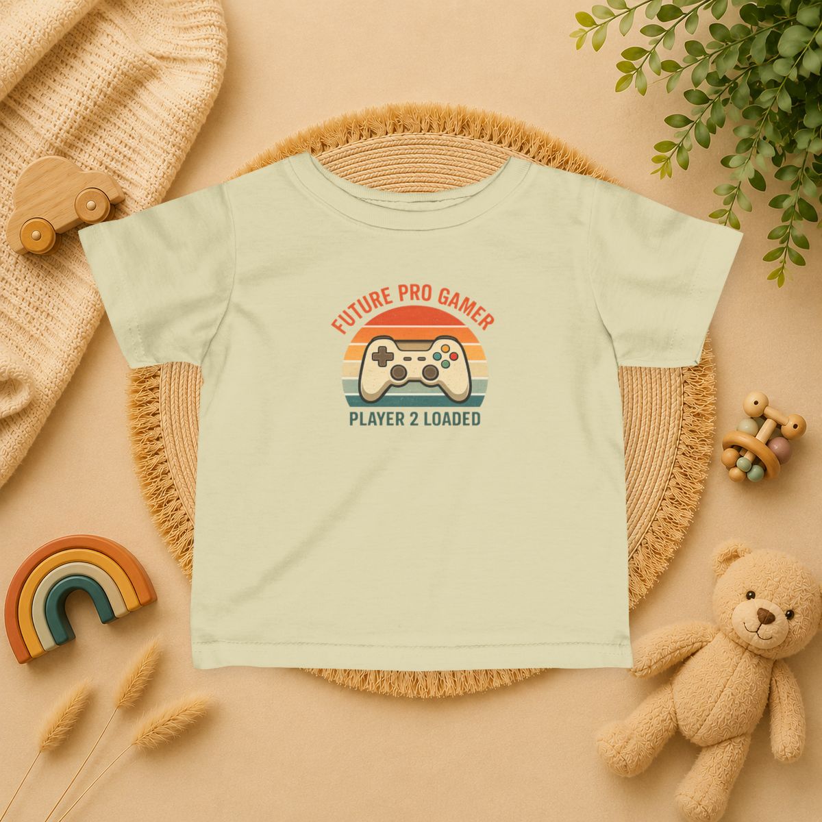 Future Pro Gamer Baby Shirt, Player 2 Loaded Baby Tee, Gamer Baby Gift, Gaming Baby Outfit, Newborn Gamer Shirt, Baby Shower Gift, Baby tee - Natural product photo | MR7ART