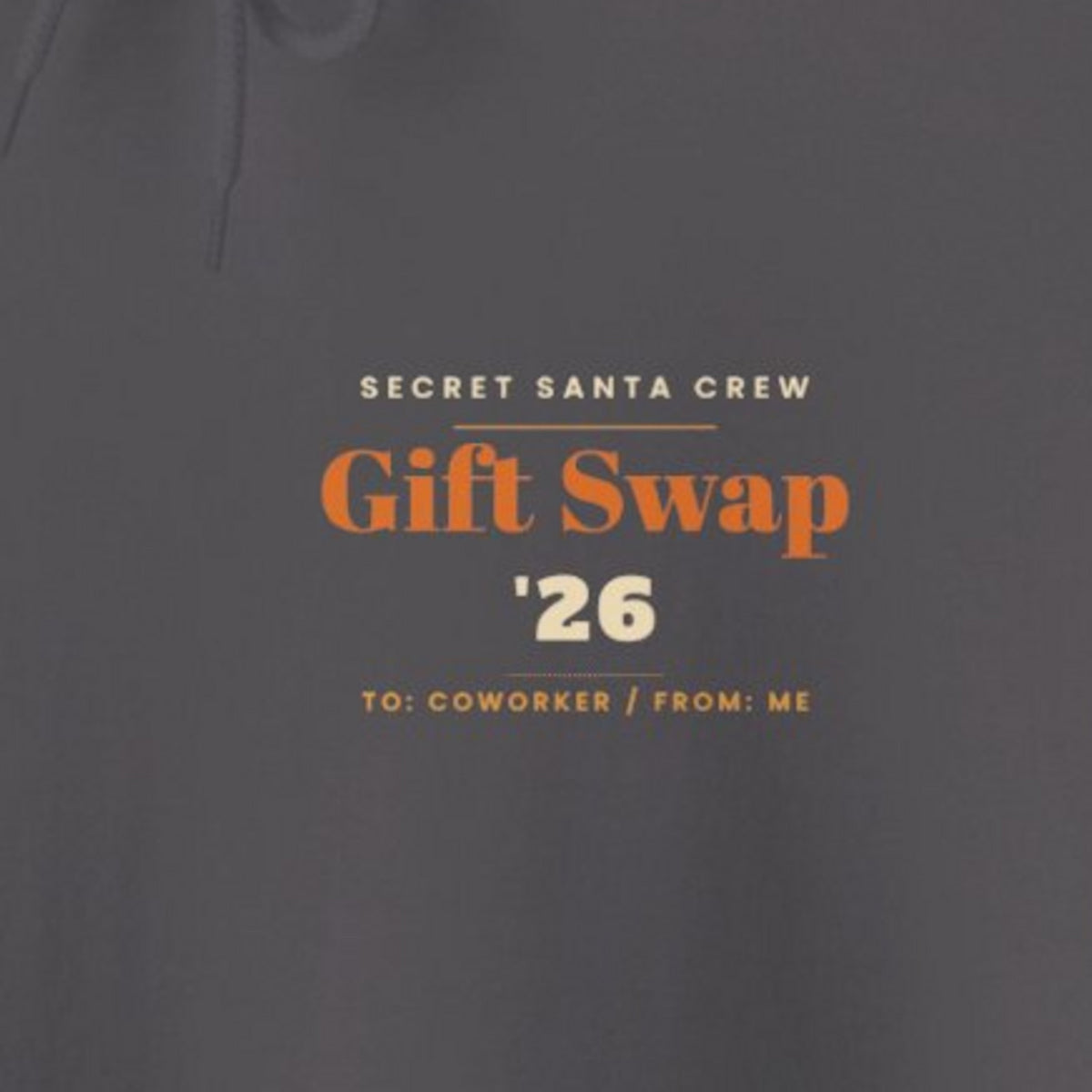 Secret Santa Hoodie - Charcoal product photo | MR7ART