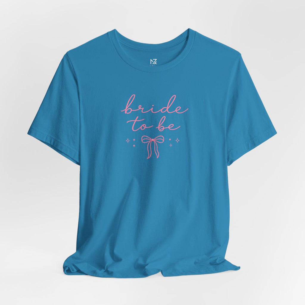 Bride to Be tee - Aqua flat lay | MR7ART
