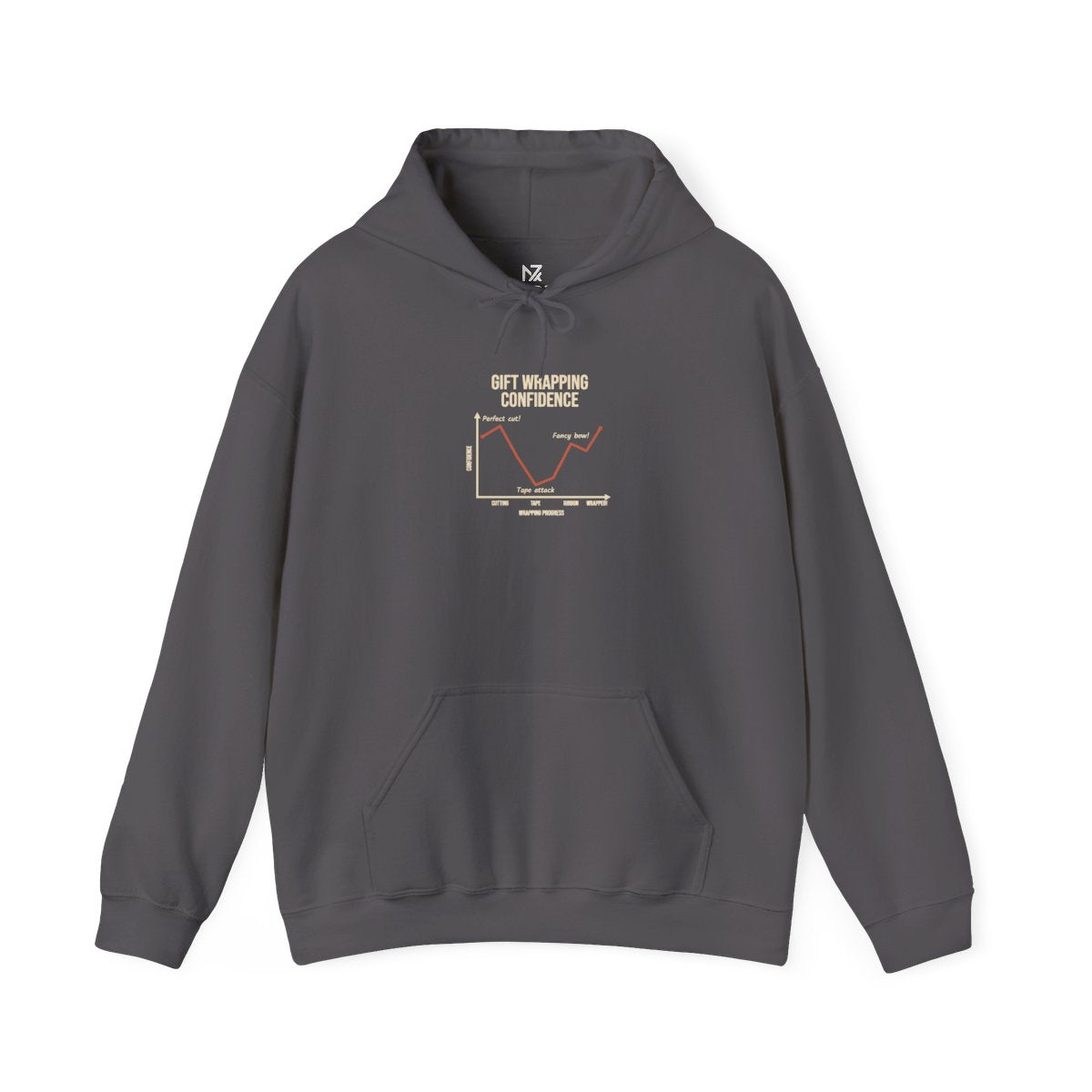 Funny Graph Shirt Hoodie - Charcoal product photo | MR7ART