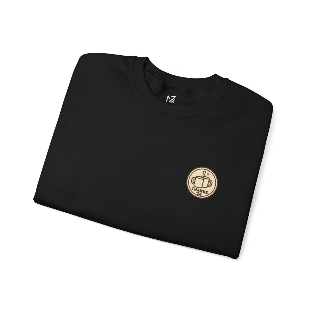 Thanksgiving Matching Sweatshirt - Black worn by a model | MR7ART