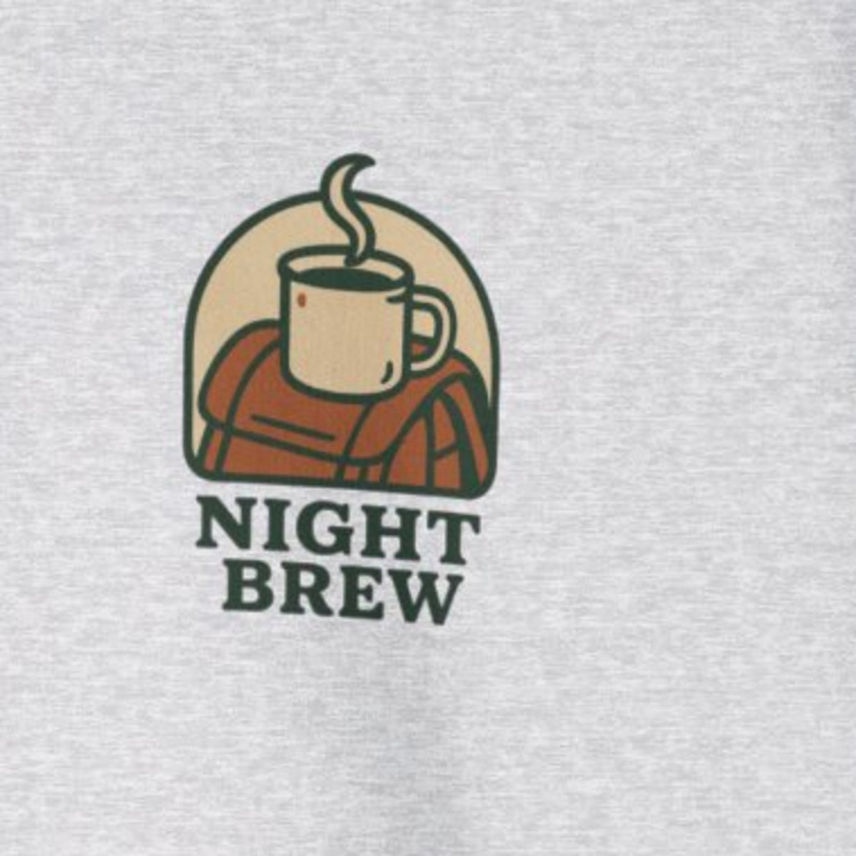 Camping Coffee Sweatshirt - Ash worn by a model | MR7ART