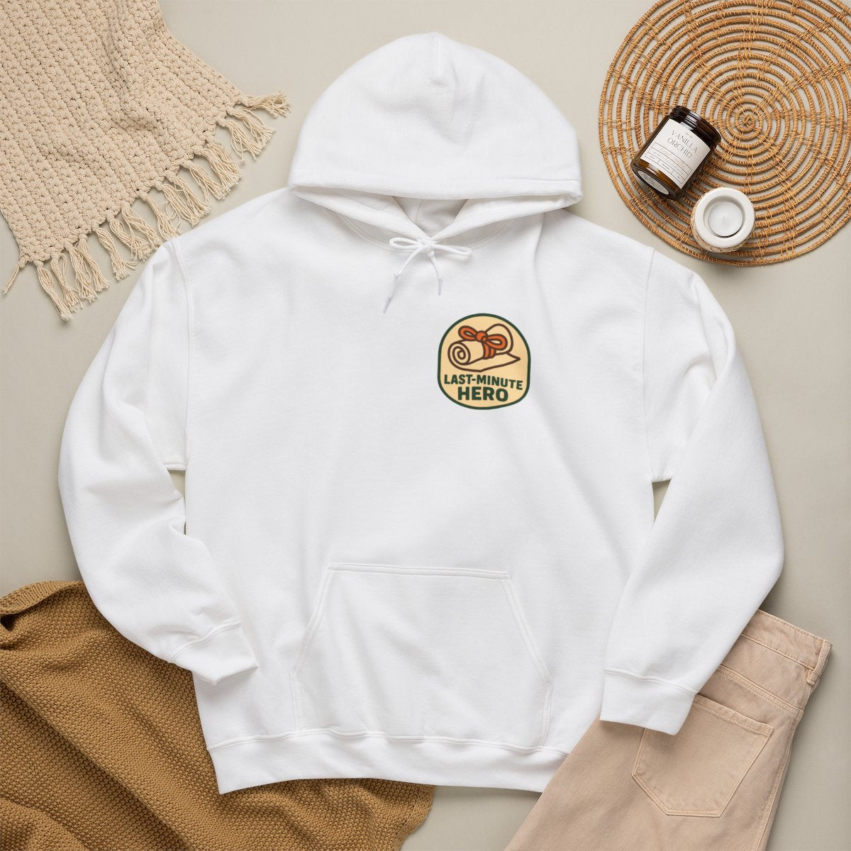 Last-Minute Gift Hoodie - White product photo | MR7ART