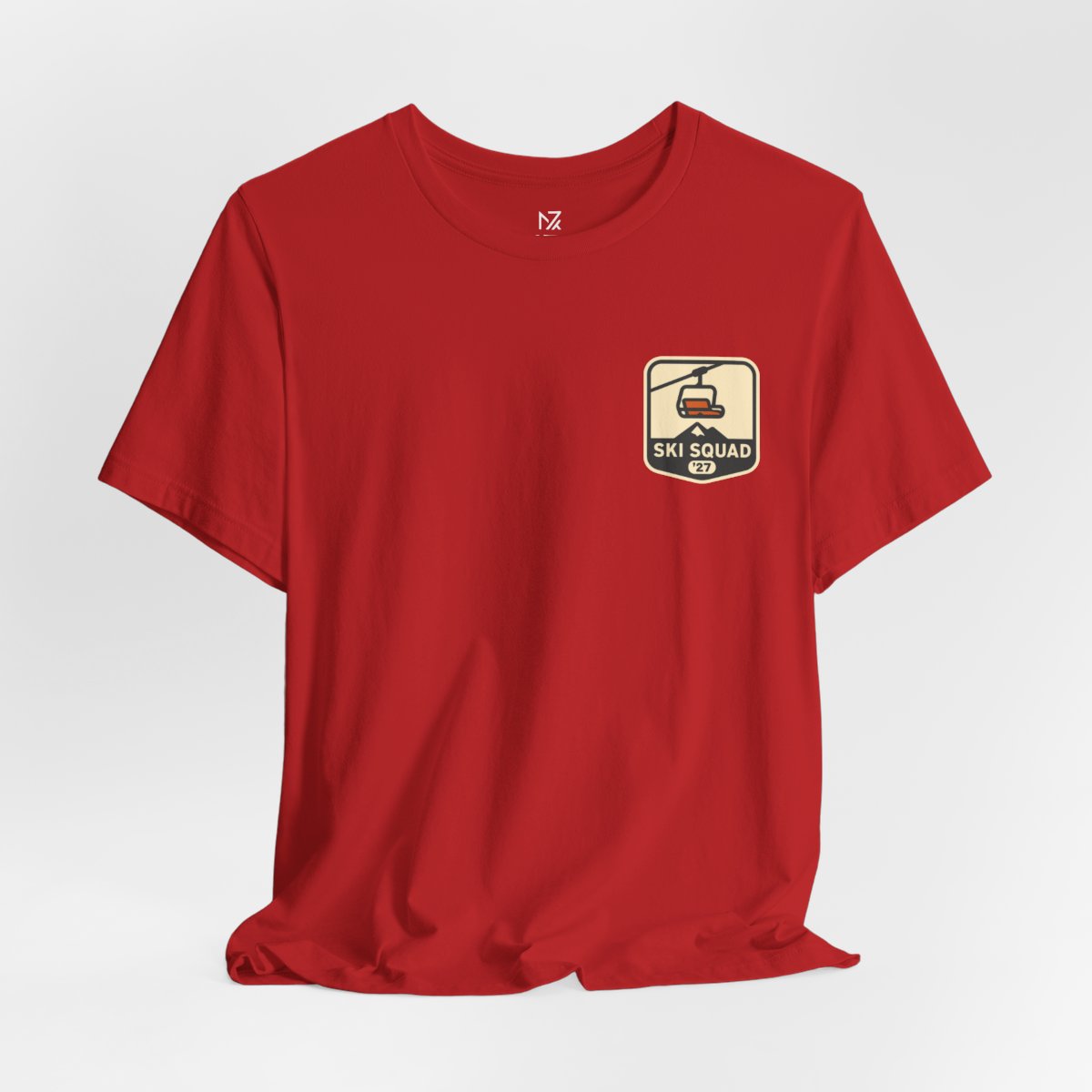 Ski Trip Tee - Red flat lay | MR7ART