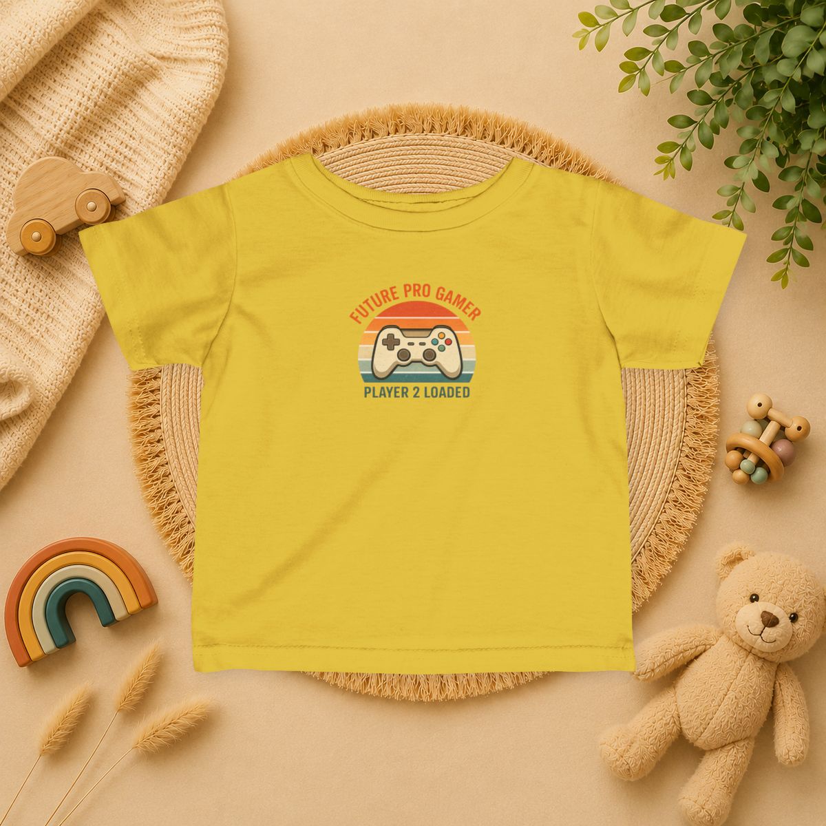 Future Pro Gamer Baby Shirt, Player 2 Loaded Baby Tee, Gamer Baby Gift, Gaming Baby Outfit, Newborn Gamer Shirt, Baby Shower Gift, Baby tee - Butter product photo | MR7ART