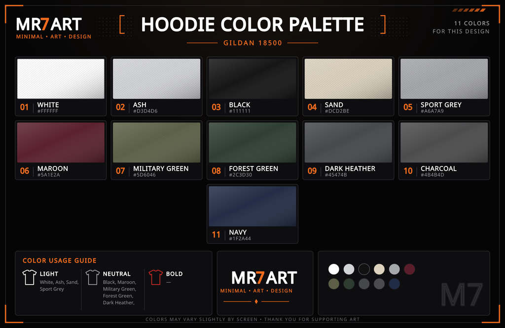 Matching Ski Trip Hoodie - color palette | MR7ART