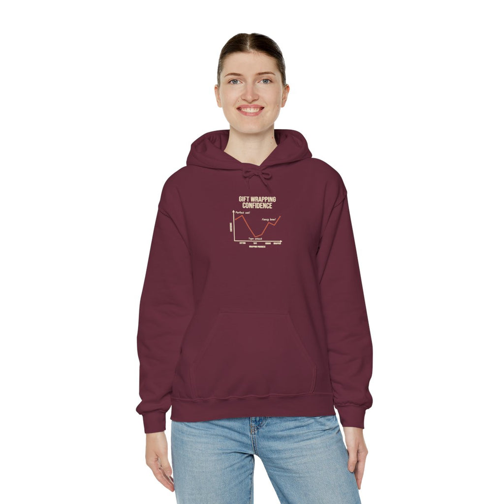 Funny Graph Shirt Hoodie - Maroon product photo | MR7ART