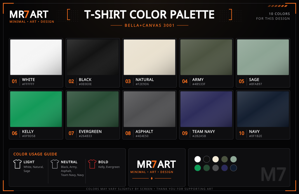 New York City skyline tee - color palette | MR7ART