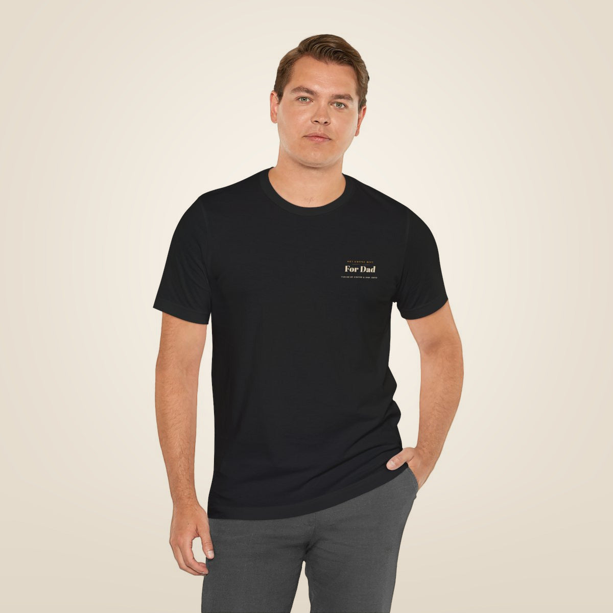 Dad Gift Tee - Black worn by a model | MR7ART