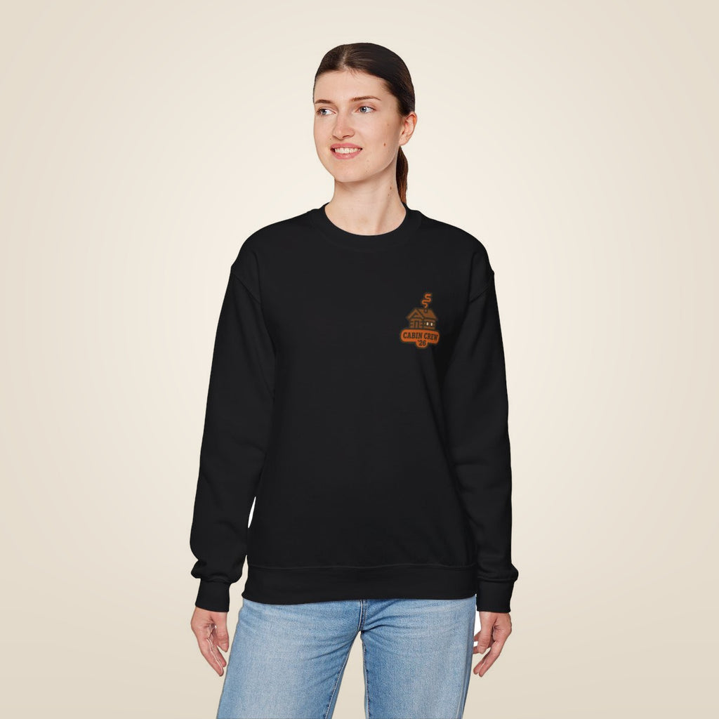 Matching Cabin Crew Sweatshirt - Black worn by a model | MR7ART