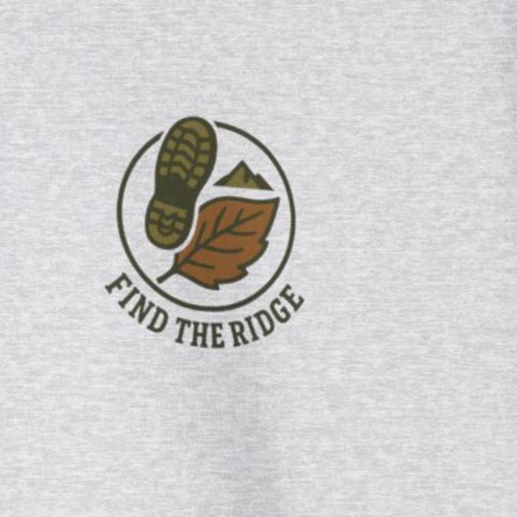 Hiking Sweatshirt - Ash worn by a model | MR7ART
