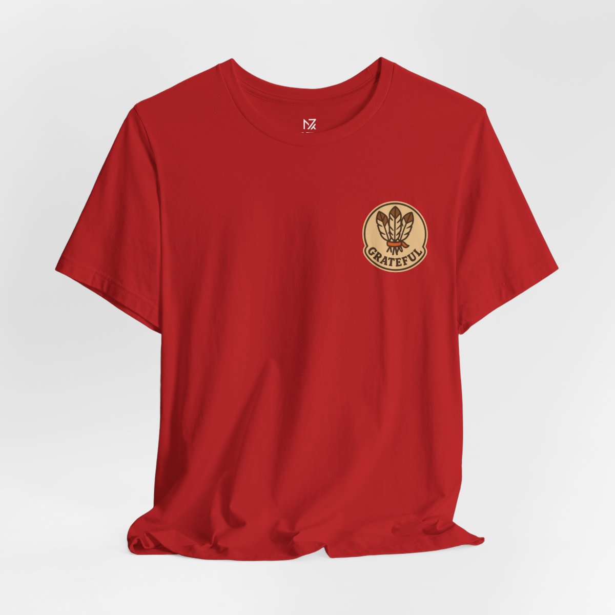 Thanksgiving Hostess Gift Tee - Red flat lay | MR7ART
