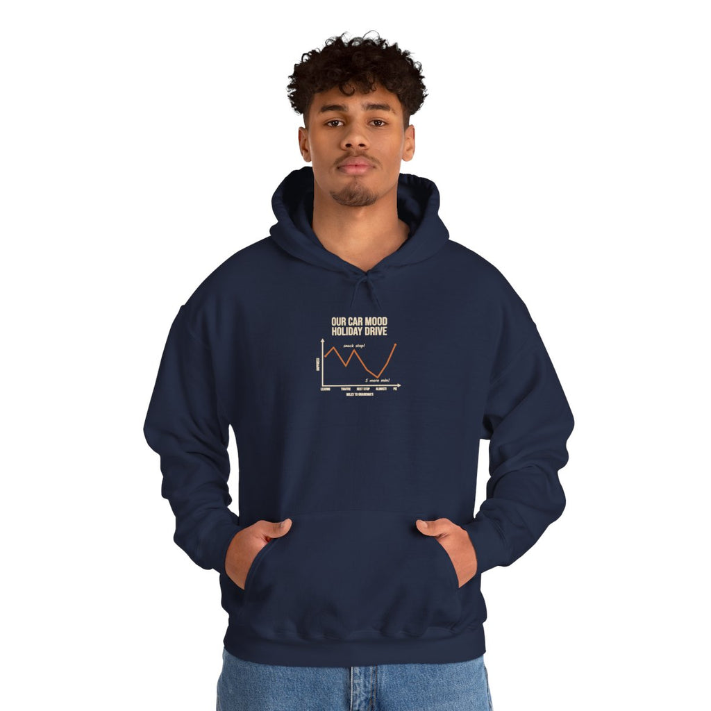Funny Graph Shirt Hoodie - Navy product photo | MR7ART