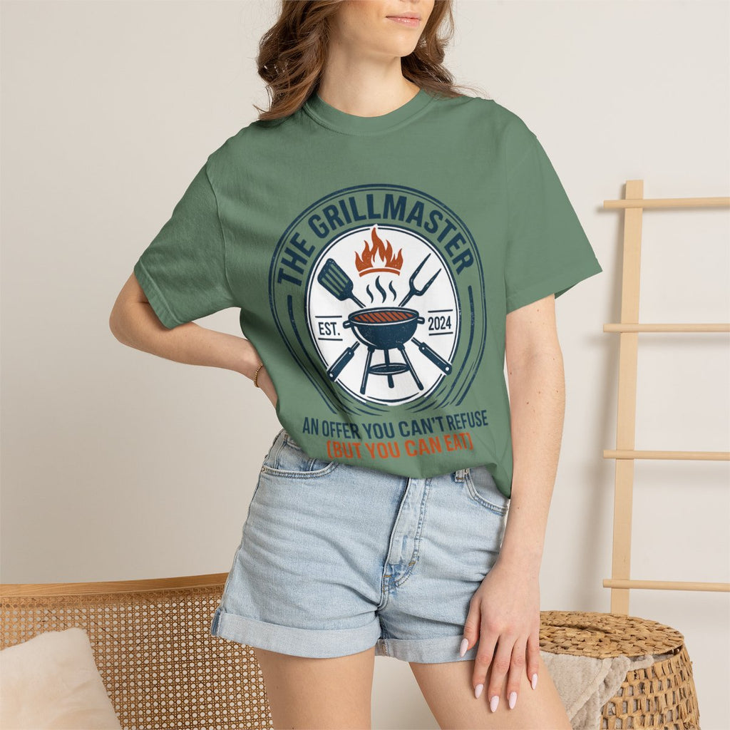 The Grillmaster T-shirt - Light Green product photo | MR7ART