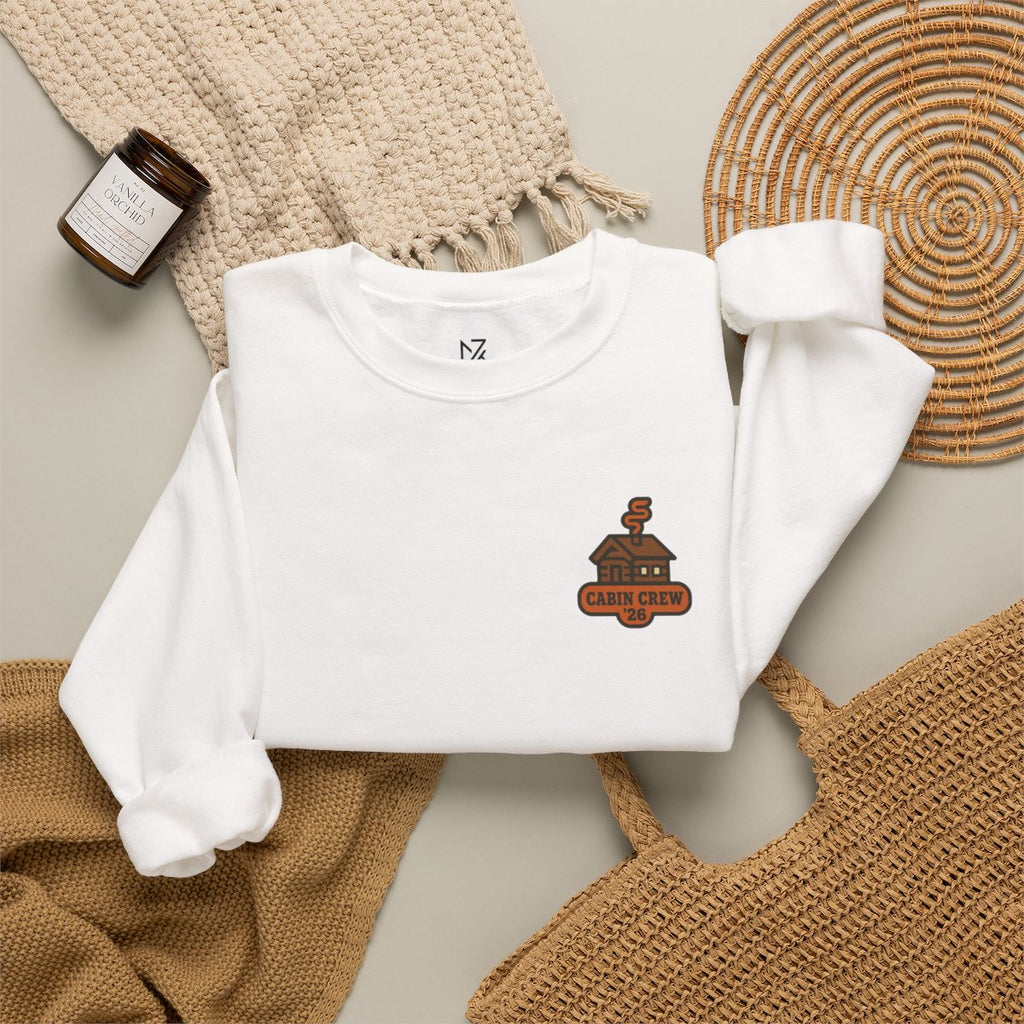 Matching Cabin Crew Sweatshirt - White folded flat lay | MR7ART