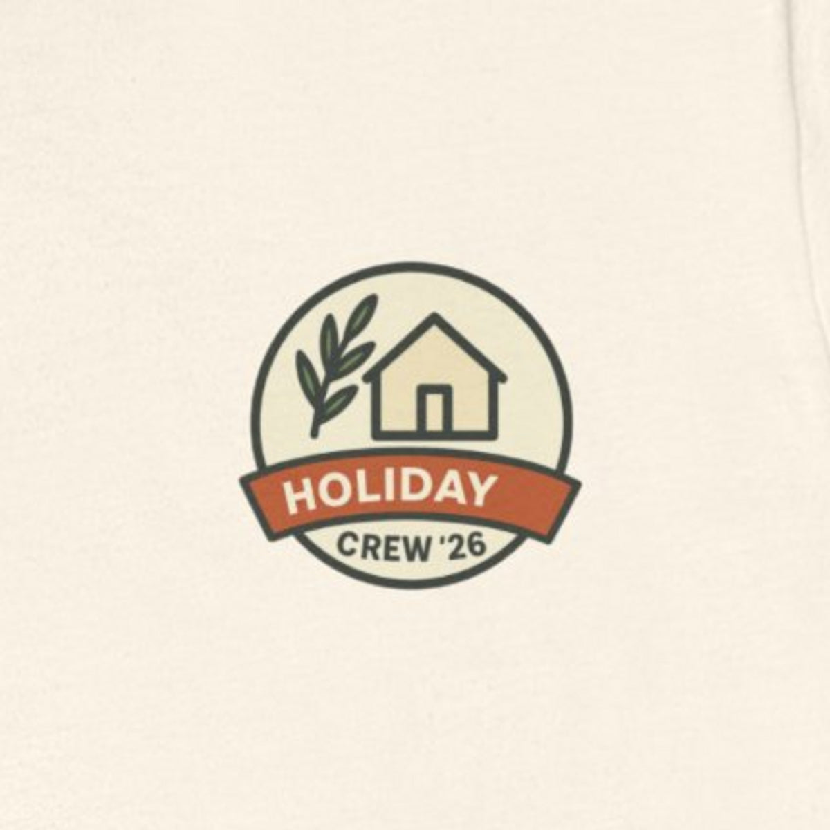 Family Holiday Matching Tee - Natural worn by a model | MR7ART