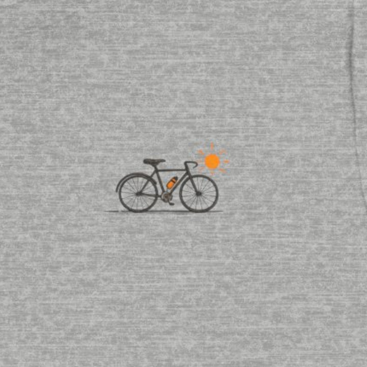 Minimal Bicycle Illustration Tee - Athletic Heather worn by a model | MR7ART