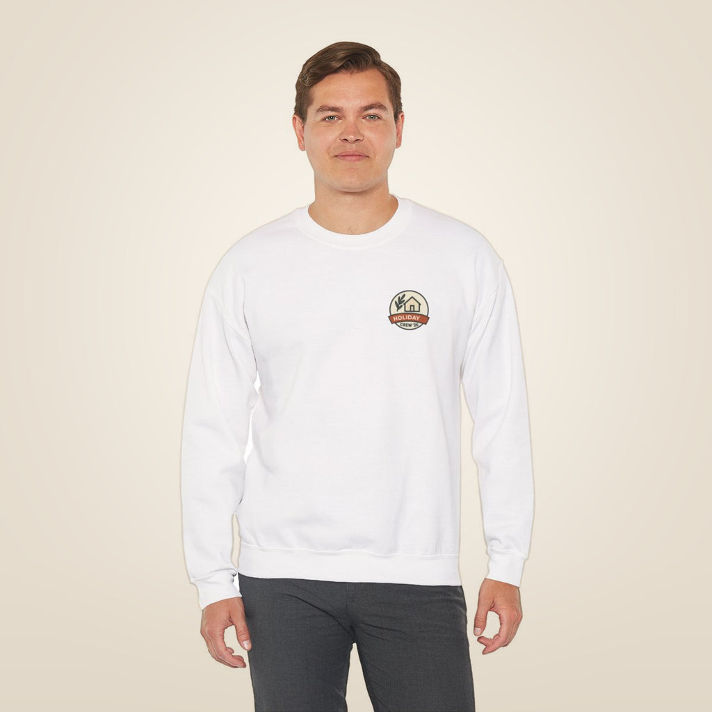 Family Holiday Matching Sweatshirt - White worn by a model | MR7ART