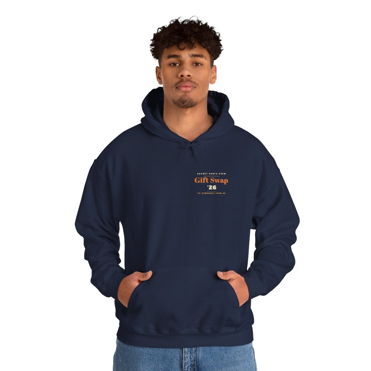 Secret Santa Hoodie - Navy product photo | MR7ART