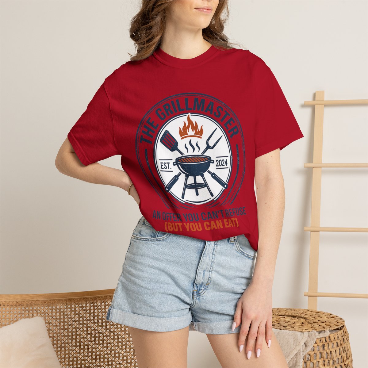 The Grillmaster T-shirt - Red product photo | MR7ART