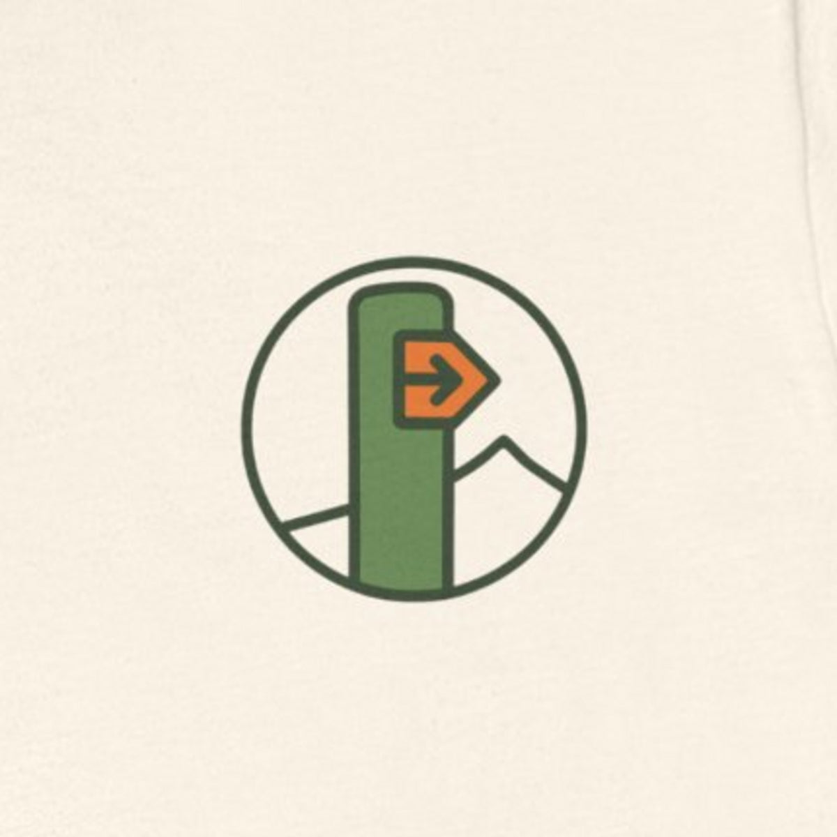 Hiking Tee - Natural worn by a model | MR7ART