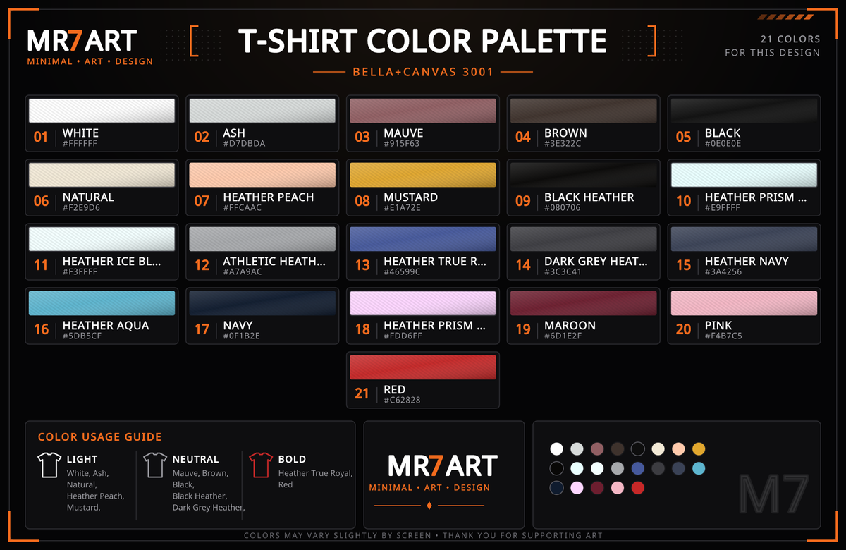 Pacific Northwest Wilderness Excursions T-Shirt - color palette | MR7ART