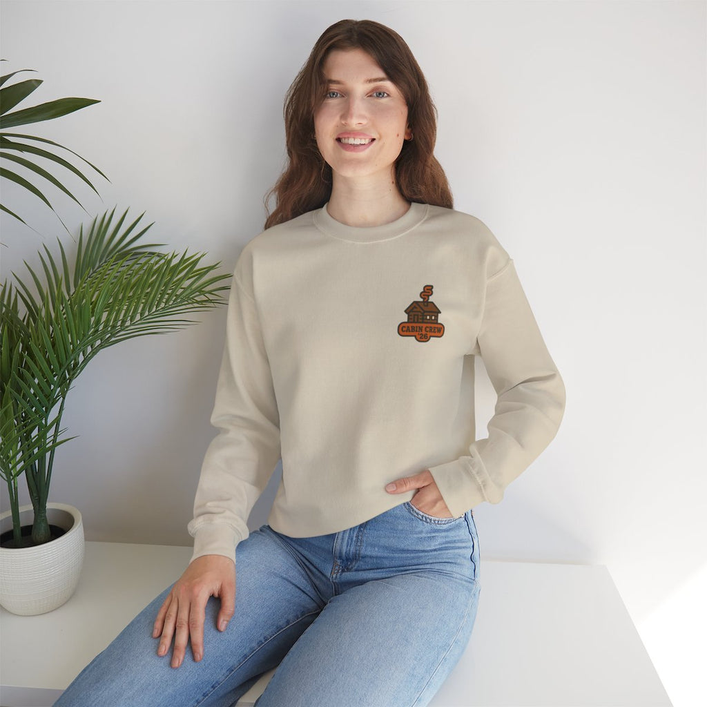 Matching Cabin Crew Sweatshirt - Sand worn by a model | MR7ART