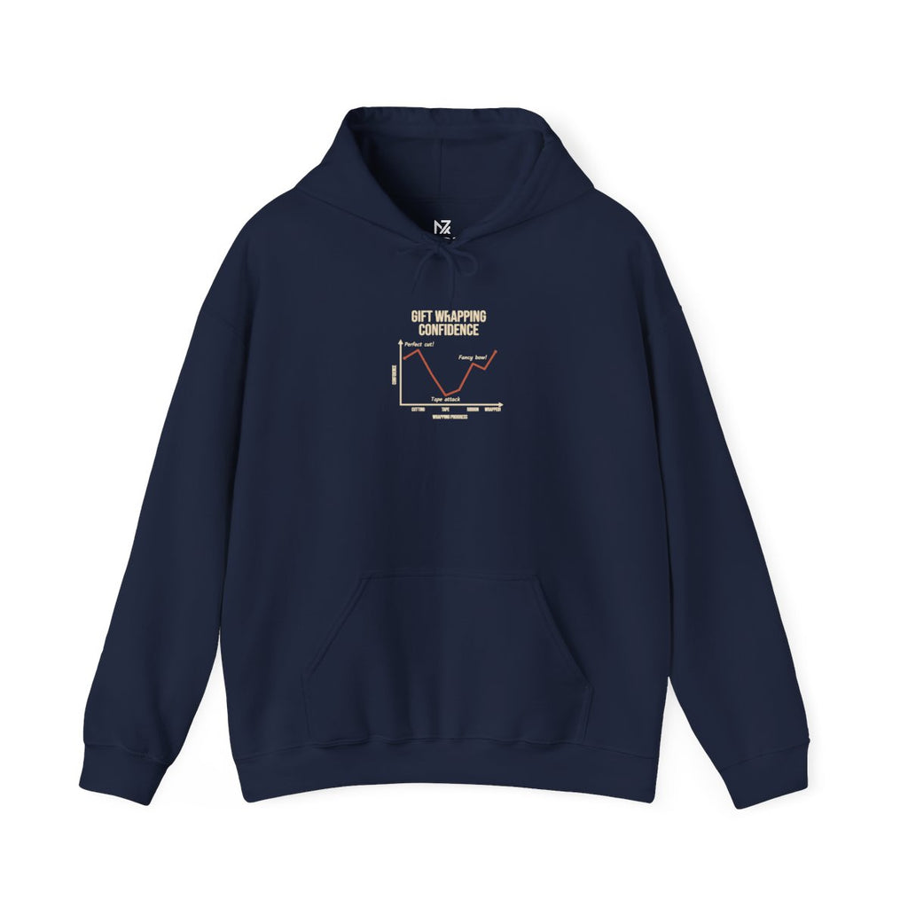 Funny Graph Shirt Hoodie - Navy product photo | MR7ART