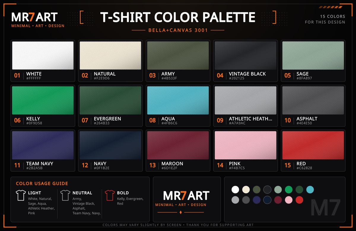 Retro Camera Tee - color palette | MR7ART